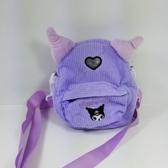 Kumori corduroy over the shoulder girls purse with 2 zippered compartments - Picture 5 of 12